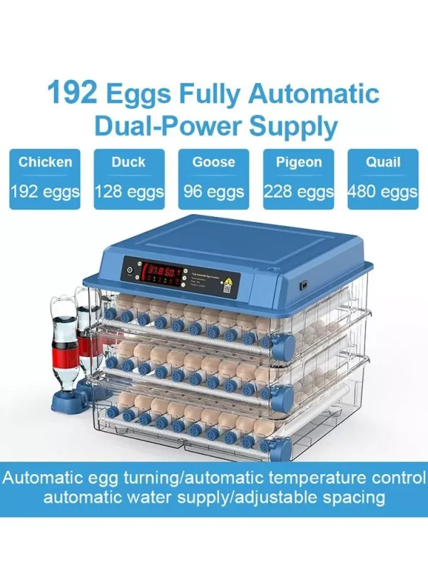 Automatic Digital 192 Eggs Incubator Hatcher Temperature Control - Image 4