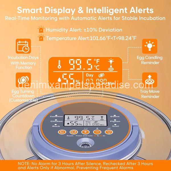 12 Egg Incubator with Automatic Egg Turning and Humidity Control, Egg Candler, 360° Viewing - Image 6