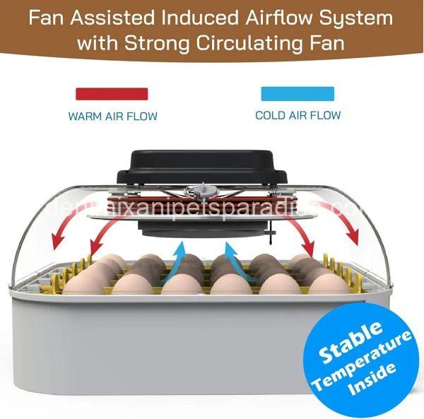 MATICOOPX 30 Egg Incubator with Humidity Display, Egg Candler, Automatic Egg Turner, for Hatching Chickens - Image 5