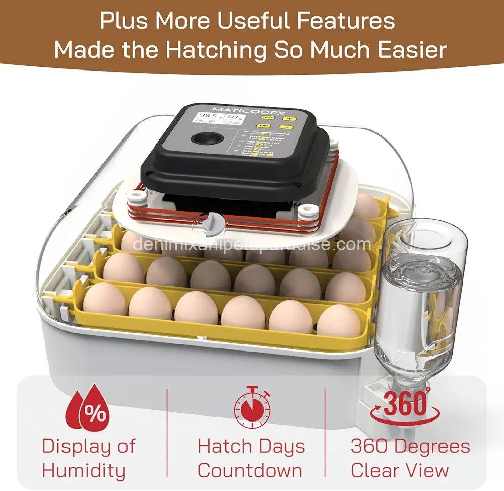MATICOOPX 30 Egg Incubator with Humidity Display, Egg Candler, Automatic Egg Turner, for Hatching Chickens 6 MATICOOPX 30 Egg Incubator with Humidity Display, Egg Candler, Automatic Egg Turner, for Hatching Chickens - Image 6