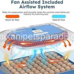 70 Egg Incubator with Automatic Turning & Humidity Control, Digital Poultry Hatcher for Chicken