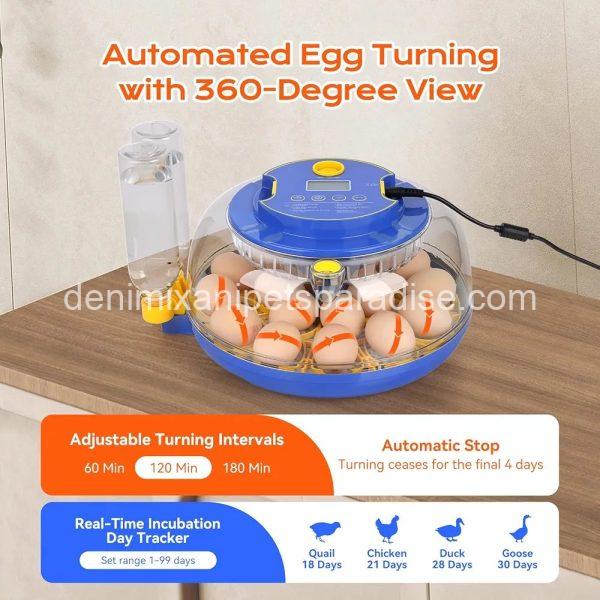 18 Egg Incubator, for Hatching Eggs with Automatic Egg Turner - Image 6