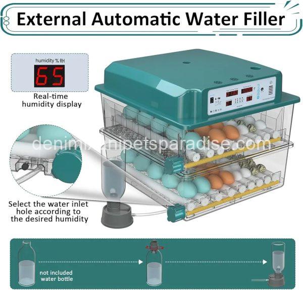 Incubators for Hatching 120 Eggs, Egg Incubator with Automatic Egg Turning and Humidity Monitor, - Image 5