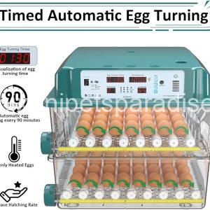 Incubators for Hatching 120 Eggs, Egg Incubator with Automatic Egg Turning and Humidity Monitor,