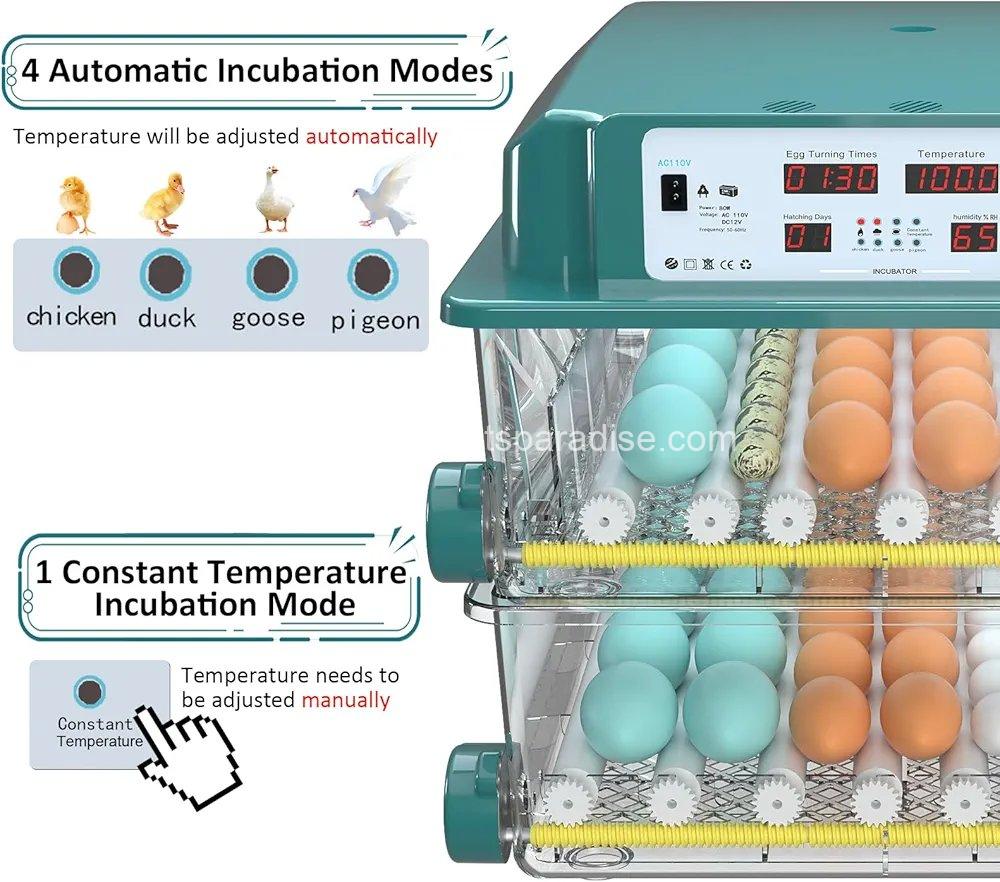 Incubators for Hatching 120 Eggs, Egg Incubator with Automatic Egg Turning and Humidity Monitor, 6 Incubators for Hatching 120 Eggs, Egg Incubator with Automatic Egg Turning and Humidity Monitor, - Image 6