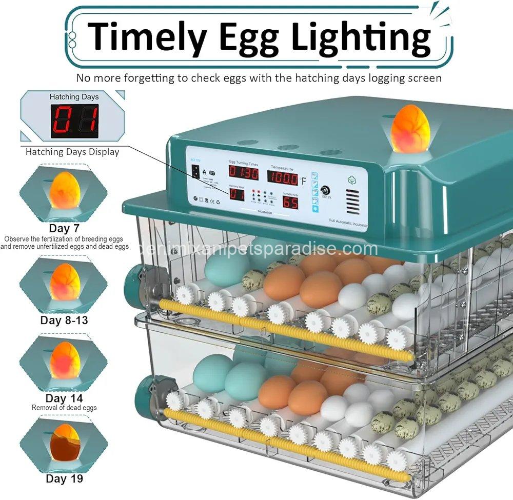 Incubators for Hatching 120 Eggs, Egg Incubator with Automatic Egg Turning and Humidity Monitor, 3 Incubators for Hatching 120 Eggs, Egg Incubator with Automatic Egg Turning and Humidity Monitor, - Image 3