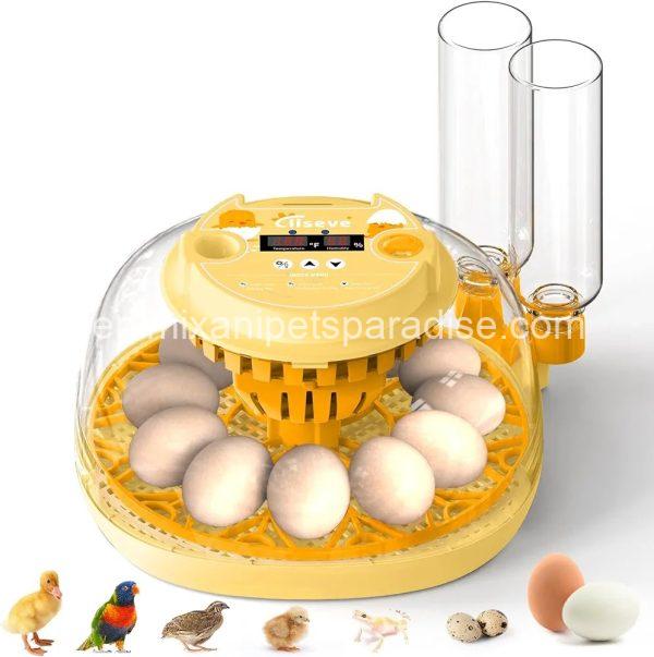 Egg Incubator for Hatching Chicks, Automatic Egg Turner Holds 12 Eggs, 