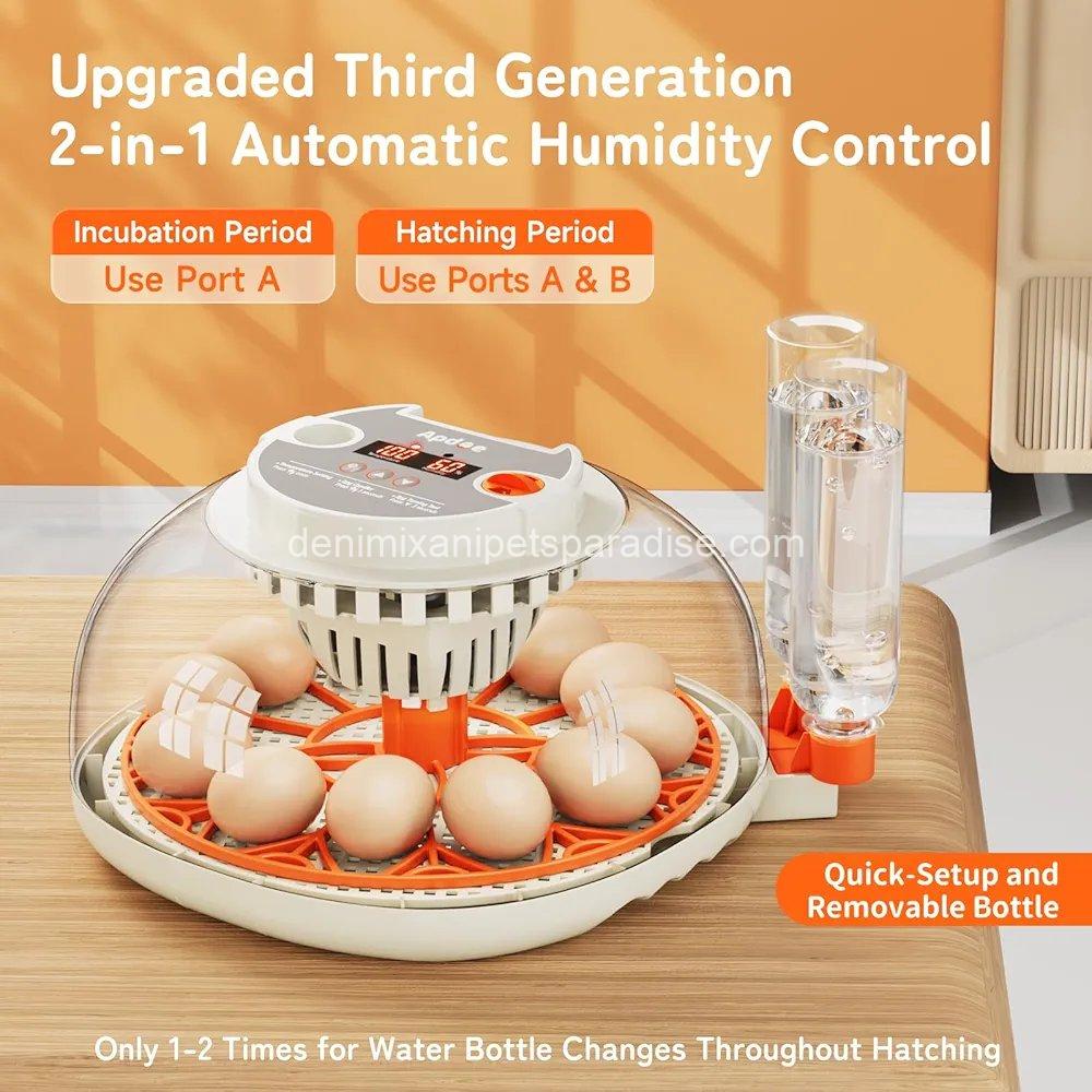 Egg Incubator with Temperature and Humidity Control, Automatic Egg Turner,  3 Egg Incubator with Temperature and Humidity Control, Automatic Egg Turner,  - Image 3