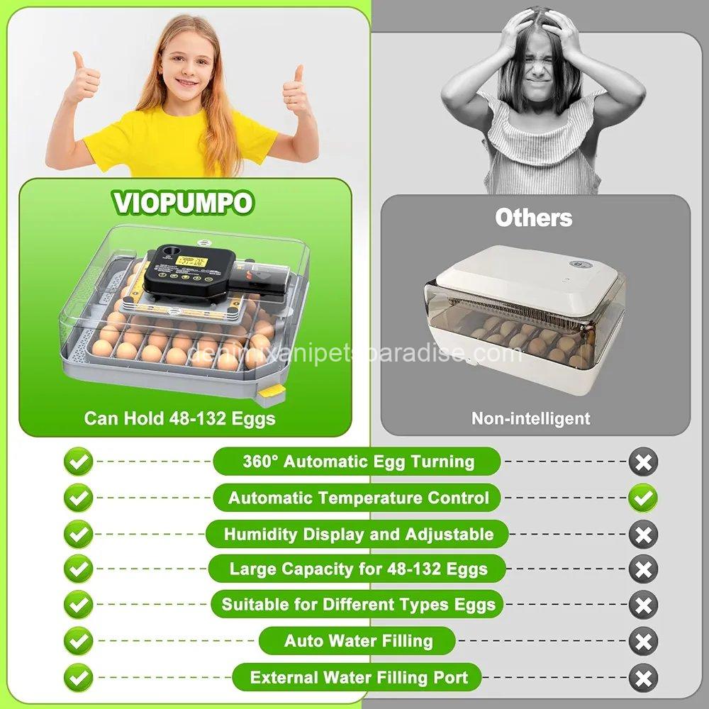 Egg Incubator for Hatching 48-132 Chicken/Quail/Turkey Eggs, 360° View Poultry 7 Egg Incubator for Hatching 48-132 Chicken/Quail/Turkey Eggs, 360° View Poultry - Image 7