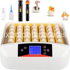 55 Egg Incubator with Humidity Display, Egg Candler, Automatic Egg Turner, for Hatching Chickens