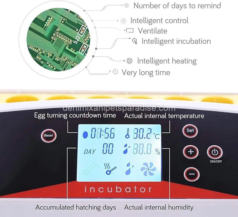 55 Egg Incubator with Humidity Display, Egg Candler, Automatic Egg Turner, for Hatching Chickens 3 55 Egg Incubator with Humidity Display, Egg Candler, Automatic Egg Turner, for Hatching Chickens - Image 3
