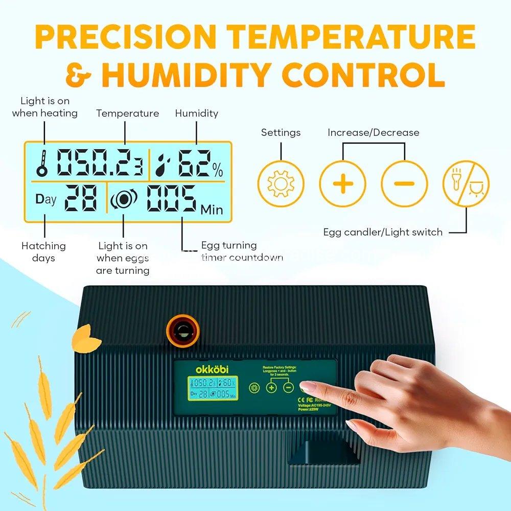 Incubators for Hatching Eggs - Ideal All Ages | Egg Incubator with Automatic Egg Turning and Humidity Control  2 Incubators for Hatching Eggs - Ideal All Ages | Egg Incubator with Automatic Egg Turning and Humidity Control  - Image 2