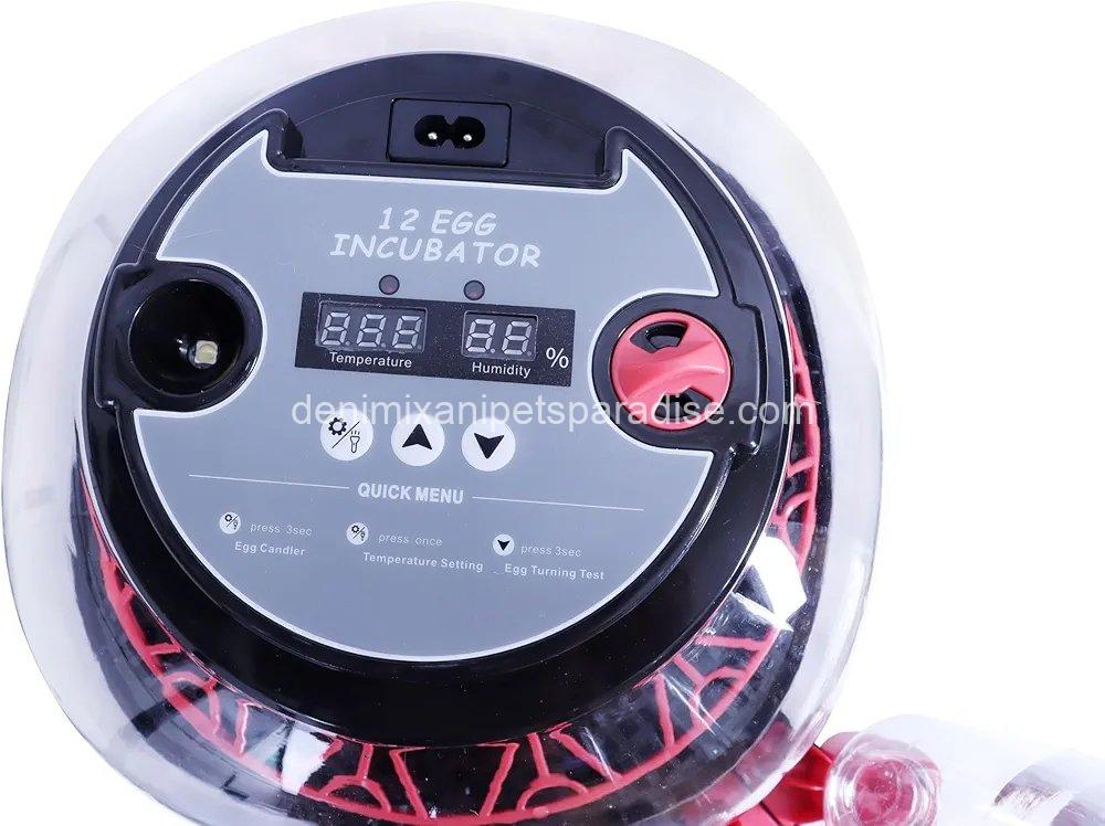 12 Eggs Incubator with Humidity Display and Candler, Automatic Egg Turner, for Hatching Chickens 4 12 Eggs Incubator with Humidity Display and Candler, Automatic Egg Turner, for Hatching Chickens - Image 4
