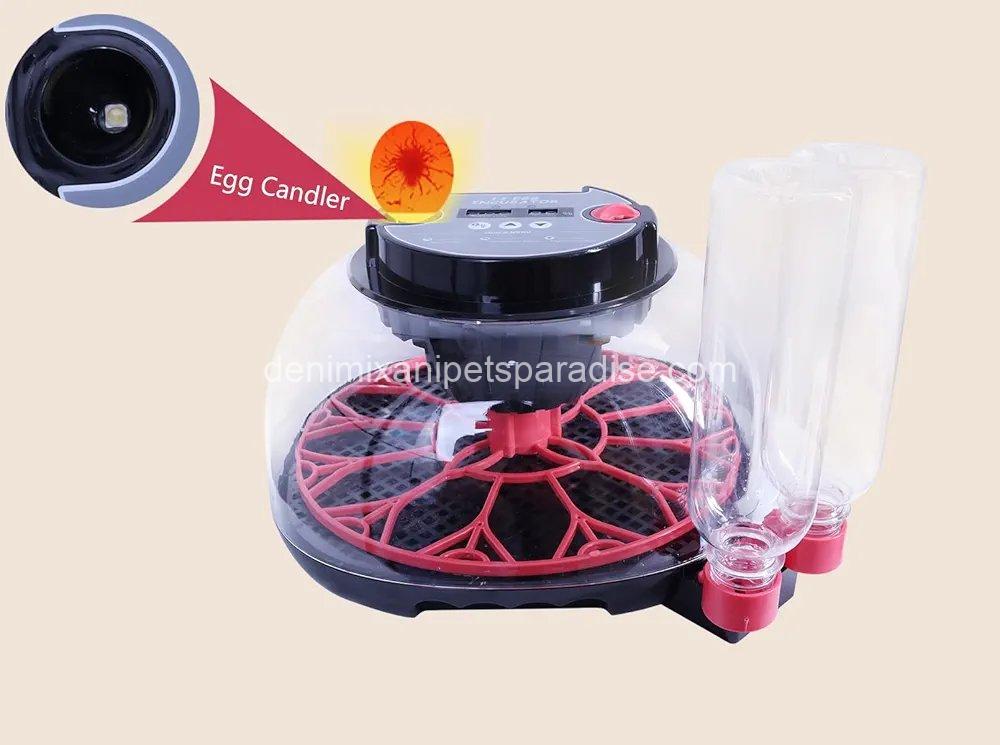 12 Eggs Incubator with Humidity Display and Candler, Automatic Egg Turner, for Hatching Chickens 5 12 Eggs Incubator with Humidity Display and Candler, Automatic Egg Turner, for Hatching Chickens - Image 5