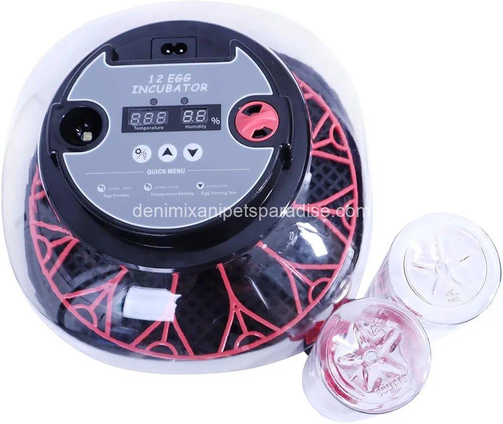 12 Eggs Incubator with Humidity Display and Candler, Automatic Egg Turner, for Hatching Chickens 9 12 Eggs Incubator with Humidity Display and Candler, Automatic Egg Turner, for Hatching Chickens - Image 9