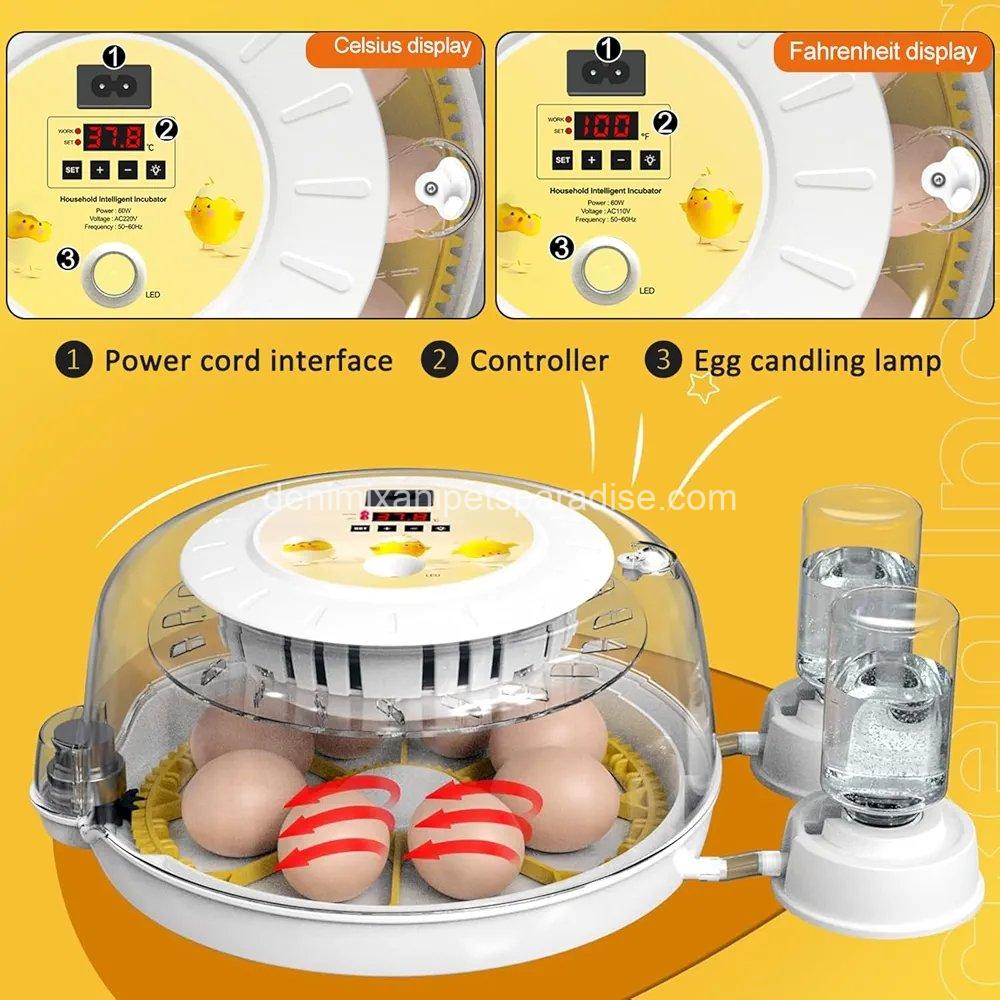 8 Egg Incubators for Hatching Eggs, Automatic Egg Turner and Egg Candle Tester,  3 8 Egg Incubators for Hatching Eggs, Automatic Egg Turner and Egg Candle Tester,  - Image 3