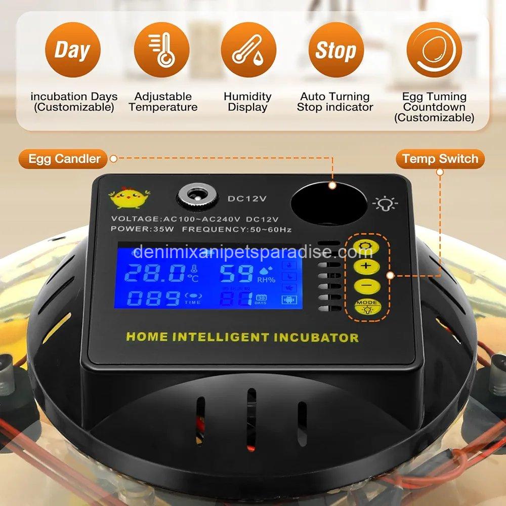 24 Eggs Incubator with Temperature and Humidity Display, Automatic Egg Turning, 2 24 Eggs Incubator with Temperature and Humidity Display, Automatic Egg Turning, - Image 2