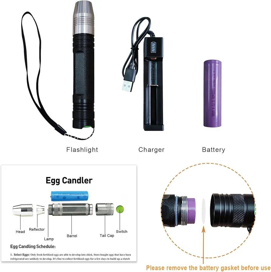 Powerful Professional LED Light Egg Candler Incubator Stainless Steel Tester for All Egg Type 5 Powerful Professional LED Light Egg Candler Incubator Stainless Steel Tester for All Egg Type - Image 5