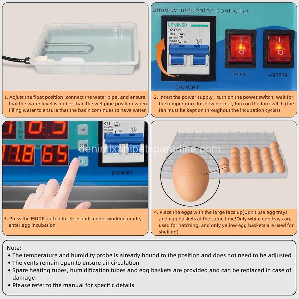 XKV 352 Egg Incubator with Automatic Egg Turning,Temperature Control and Humidity Control,Hatching Eggs,Chicken, 8 XKV 352 Egg Incubator with Automatic Egg Turning,Temperature Control and Humidity Control,Hatching Eggs,Chicken, - Image 8