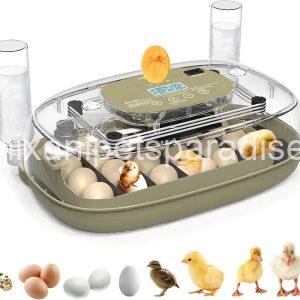 Denimix Anipets Paradise 106 24 Egg Incubators for Hatching,Automatic Egg Turning and Temperature Control Humidity Display,