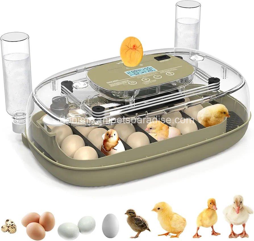 24 Egg Incubators for Hatching,Automatic Egg Turning and Temperature Control Humidity Display, 1 24 Egg Incubators for Hatching,Automatic Egg Turning and Temperature Control Humidity Display,