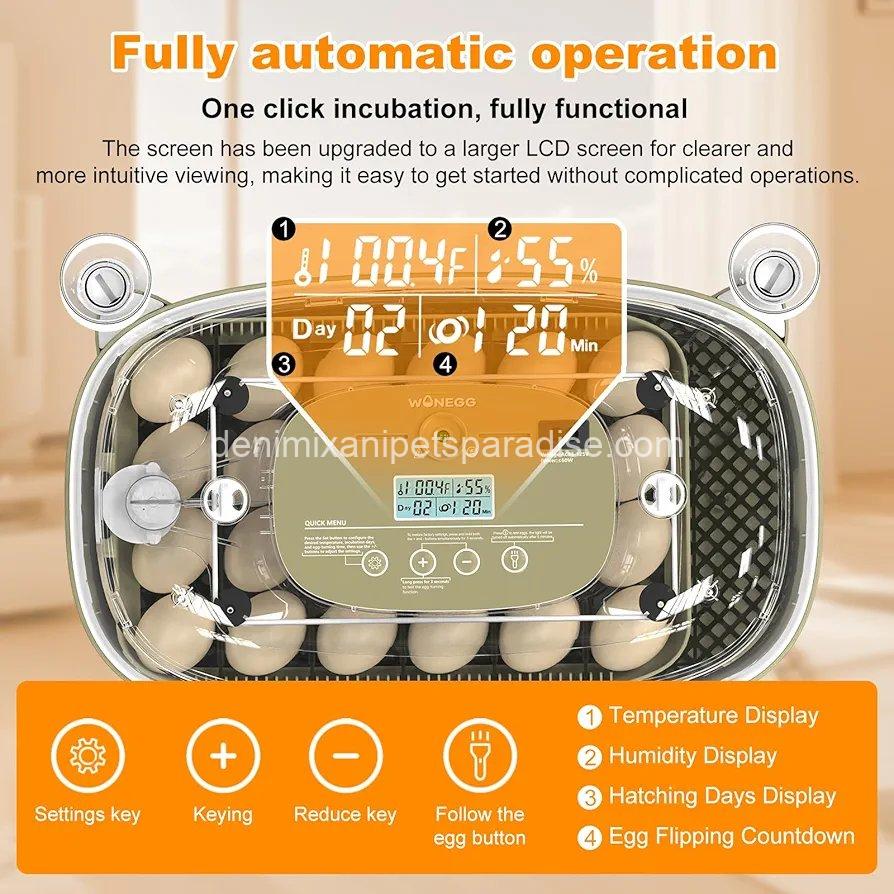 24 Egg Incubators for Hatching,Automatic Egg Turning and Temperature Control Humidity Display, 2 24 Egg Incubators for Hatching,Automatic Egg Turning and Temperature Control Humidity Display, - Image 2