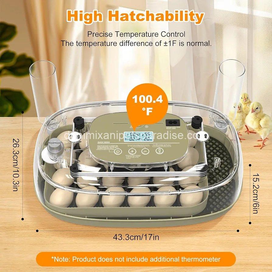 24 Egg Incubators for Hatching,Automatic Egg Turning and Temperature Control Humidity Display, 9 24 Egg Incubators for Hatching,Automatic Egg Turning and Temperature Control Humidity Display, - Image 9