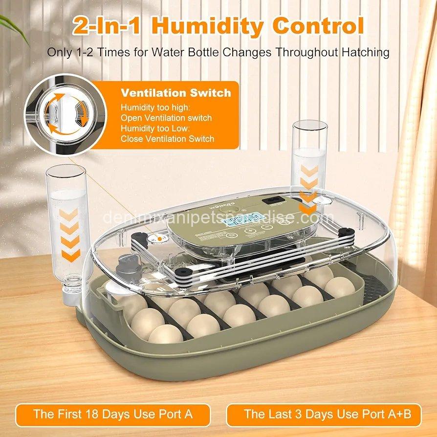 24 Egg Incubators for Hatching,Automatic Egg Turning and Temperature Control Humidity Display, 8 24 Egg Incubators for Hatching,Automatic Egg Turning and Temperature Control Humidity Display, - Image 8