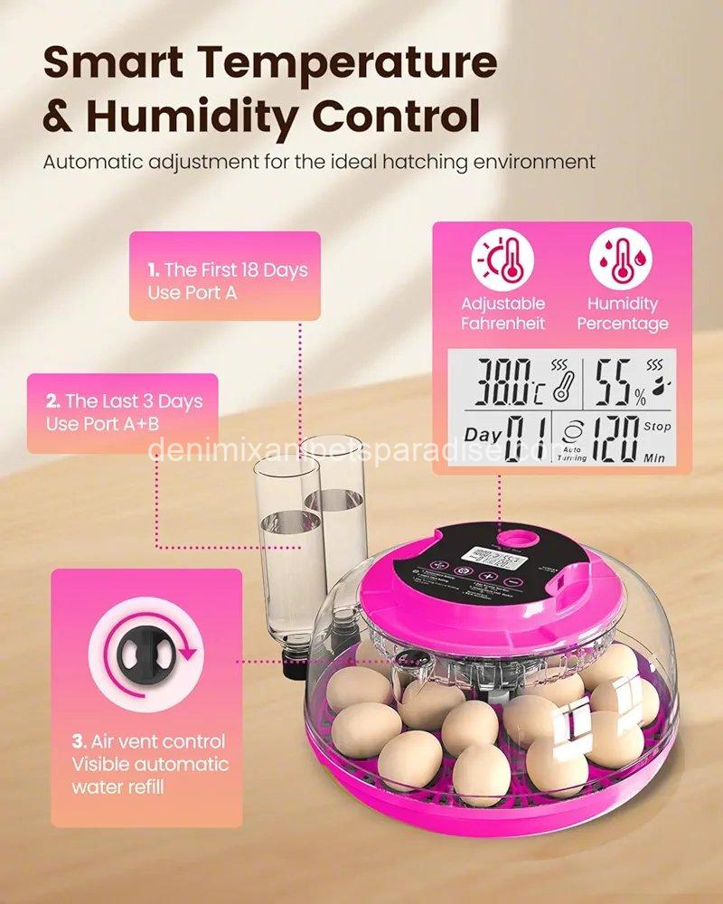 Incubator for Hatching Eggs, 18 Eggs Capacity, Incubators with Egg Candler,  5 Incubator for Hatching Eggs, 18 Eggs Capacity, Incubators with Egg Candler,  - Image 5